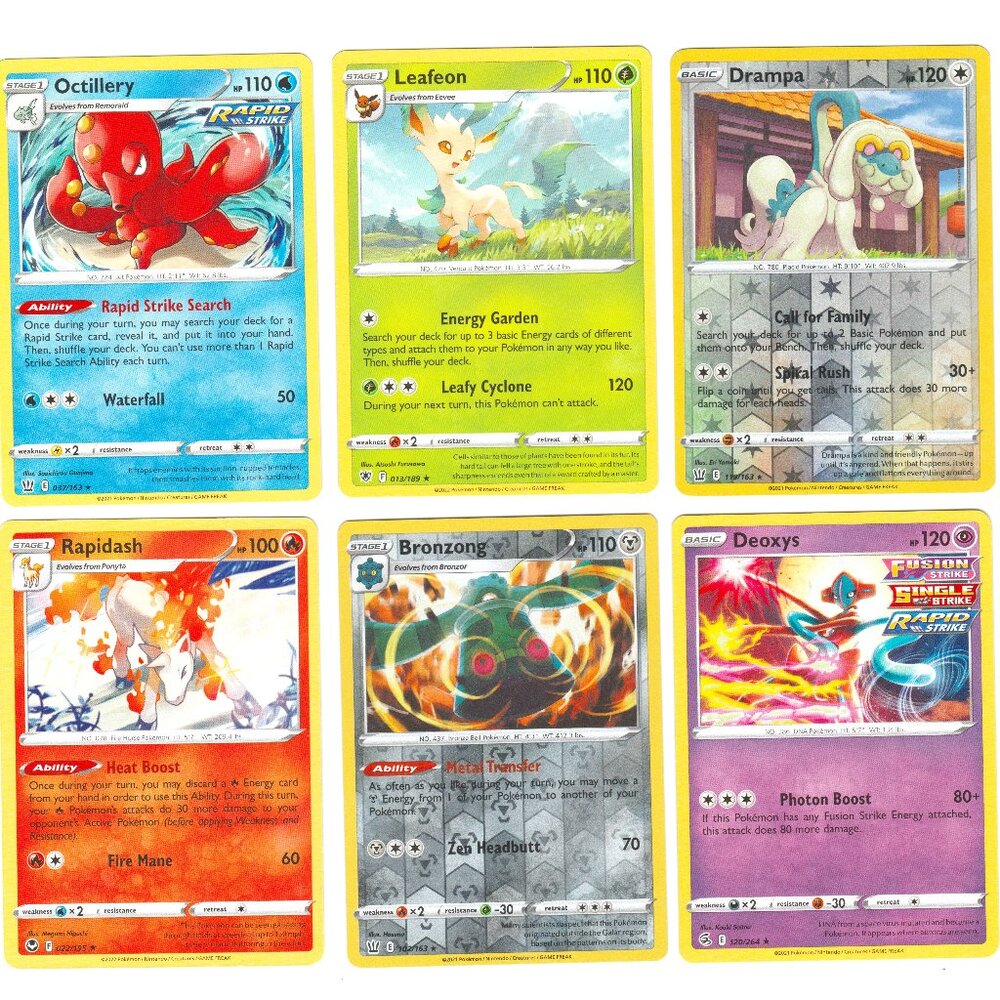 Rare Pokemon 10 Cards Deoxys Leafeon Rapidash Mr.Rime Archeops Perfect Condition